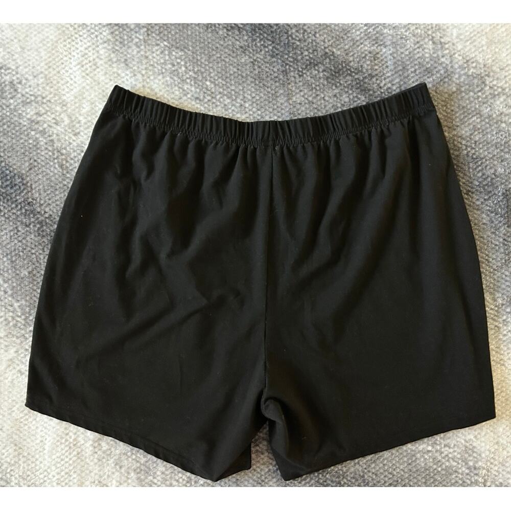 Romwe Powerpuff Girls Cartoon Letter Graphic Biker Black Shorts Plus Size 3XL - Picture 3 of 14